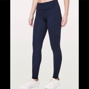Navy Lulu Lemon Leggings W/ Pockets